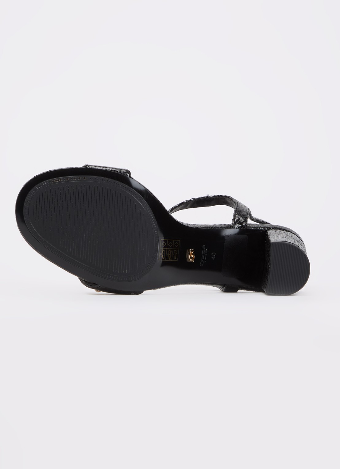 Dune London Mention sandalette met tweed-look - detail 4 zwart