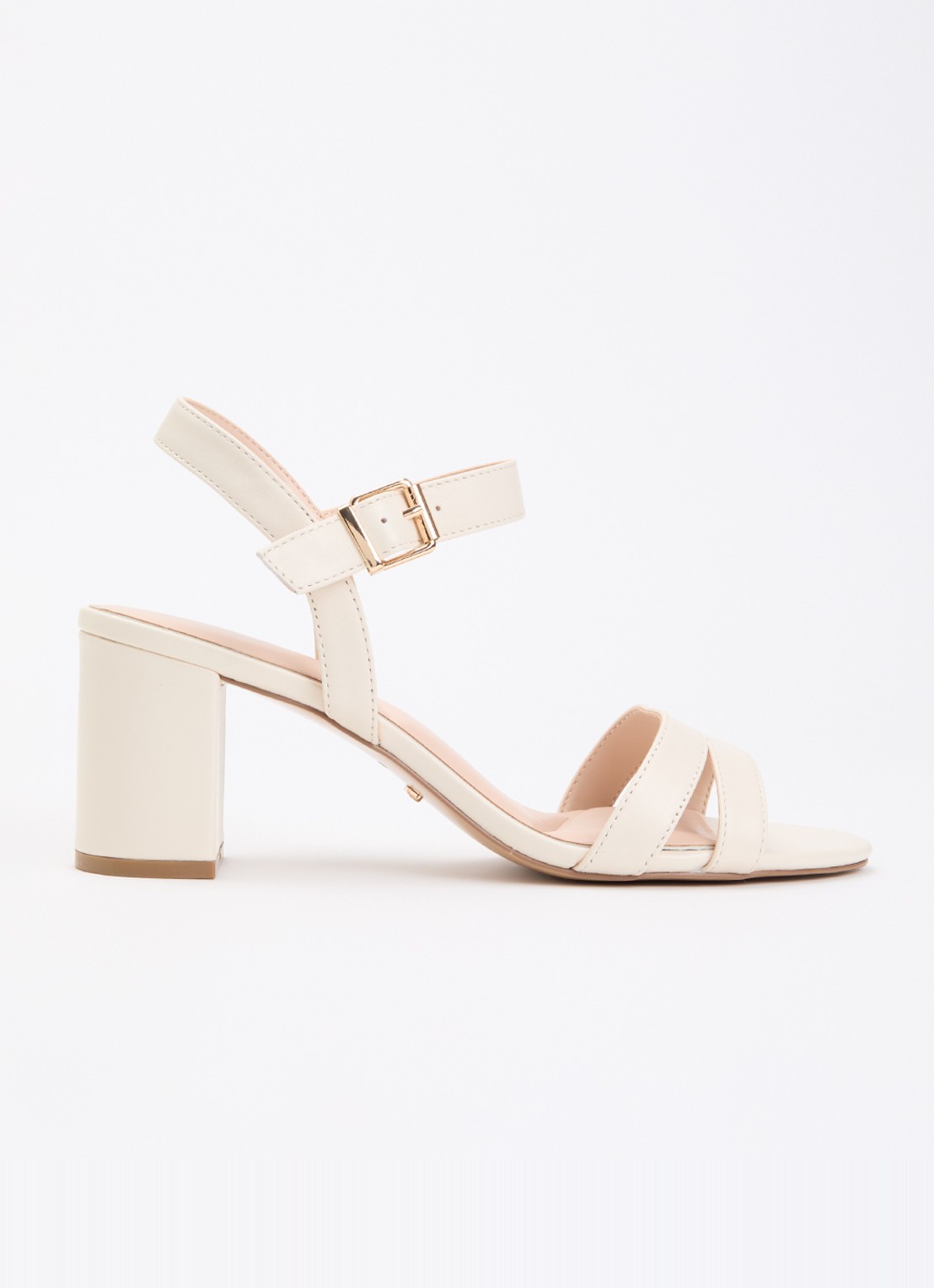Dune London Merisa sandalette - voorkant 3 creme