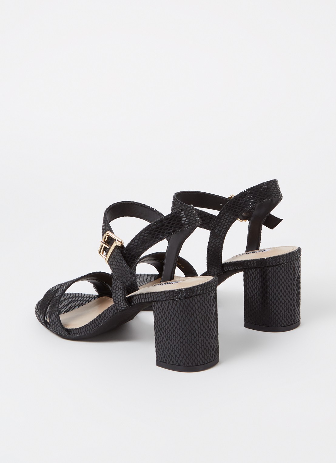 Dune London Merisa sandalette - achterkant 2 diepzwart