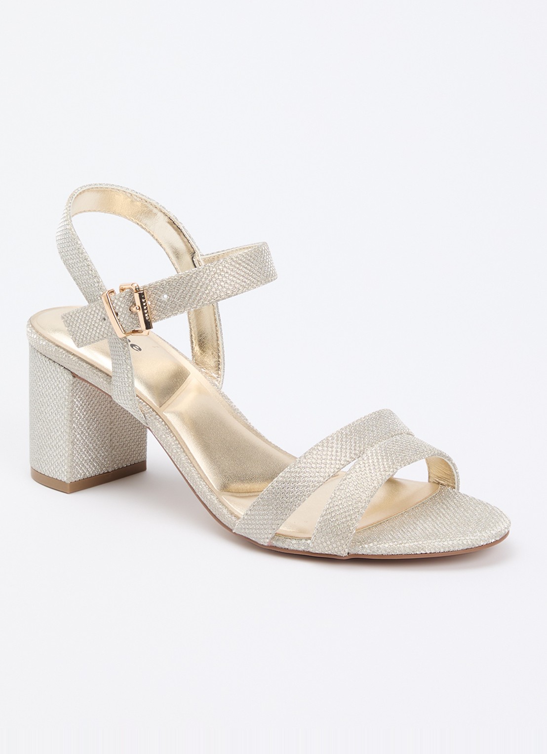 Dune London Merisa sandalette - voorkant 3 goud
