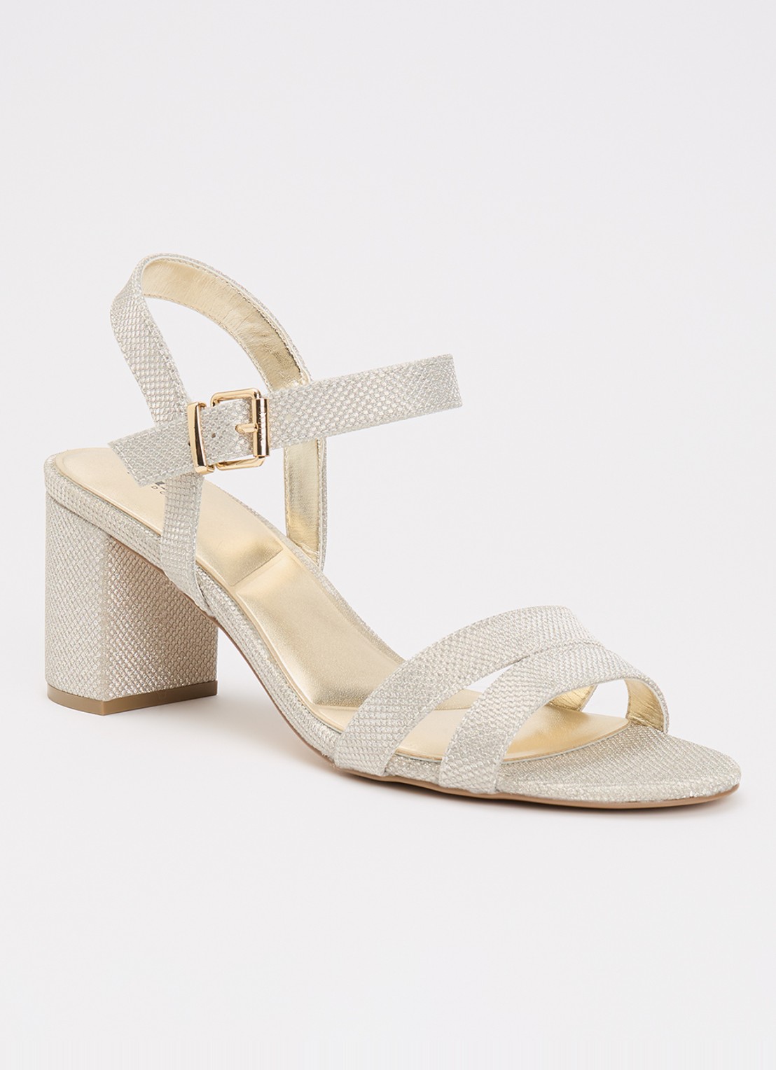 Dune London Merisa sandalette - voorkant 4 goud