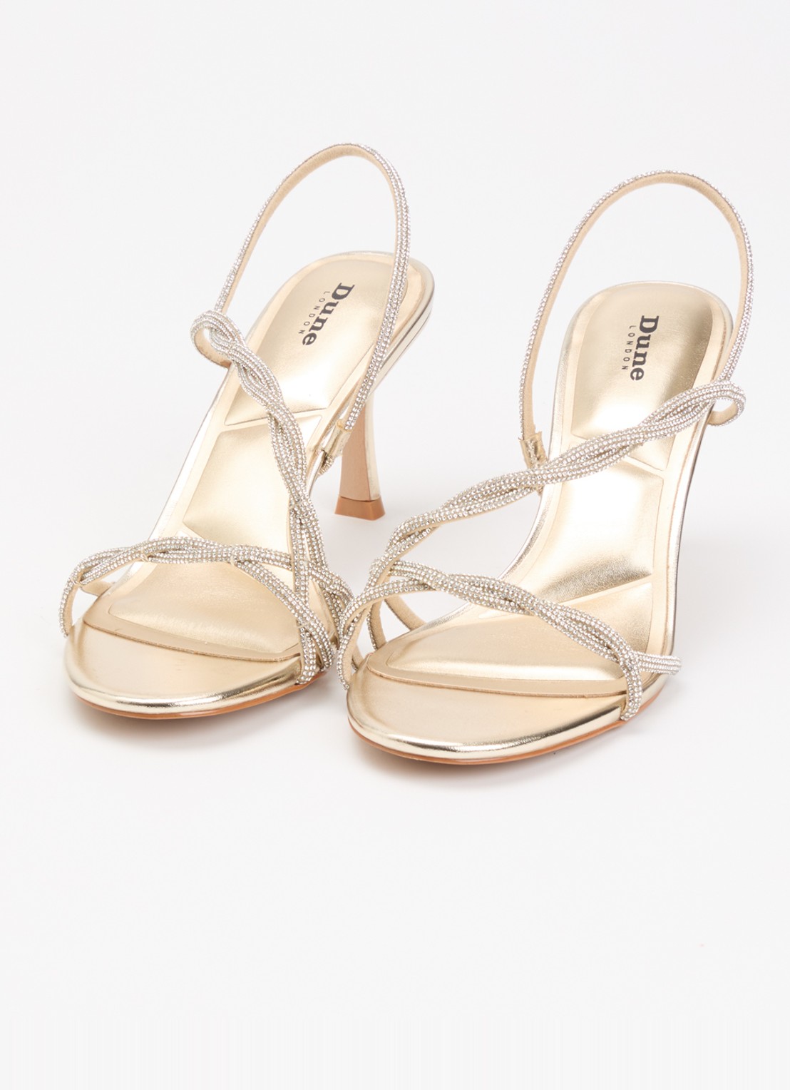 Dune London Milene sandalette met strass - detail 3 goud