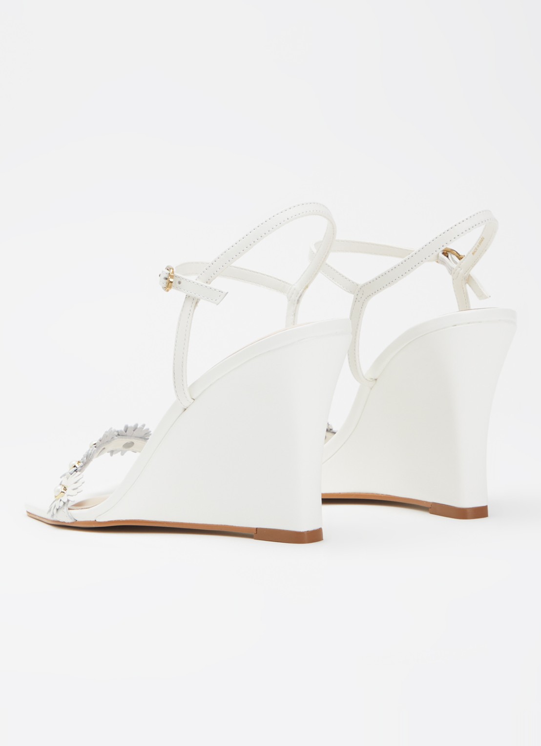 Dune London Milennial sandalette van leer - achterkant 2 wit
