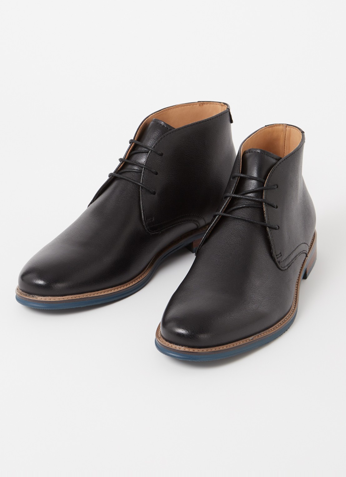 Dune London Millers veterboot van leer - detail 3 zwart