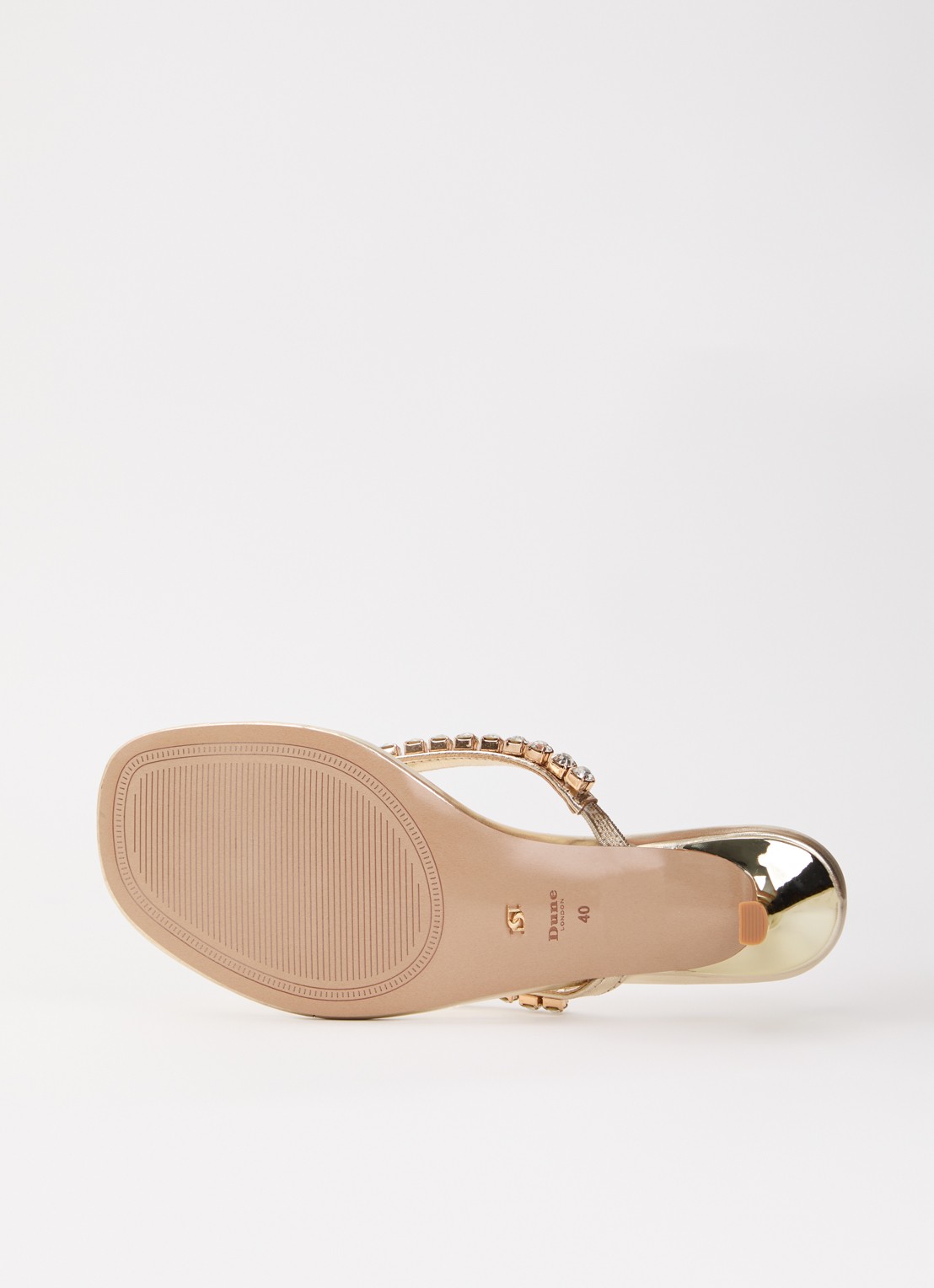 Dune London Mimis sandalette van leer met strass - detail 3 goud