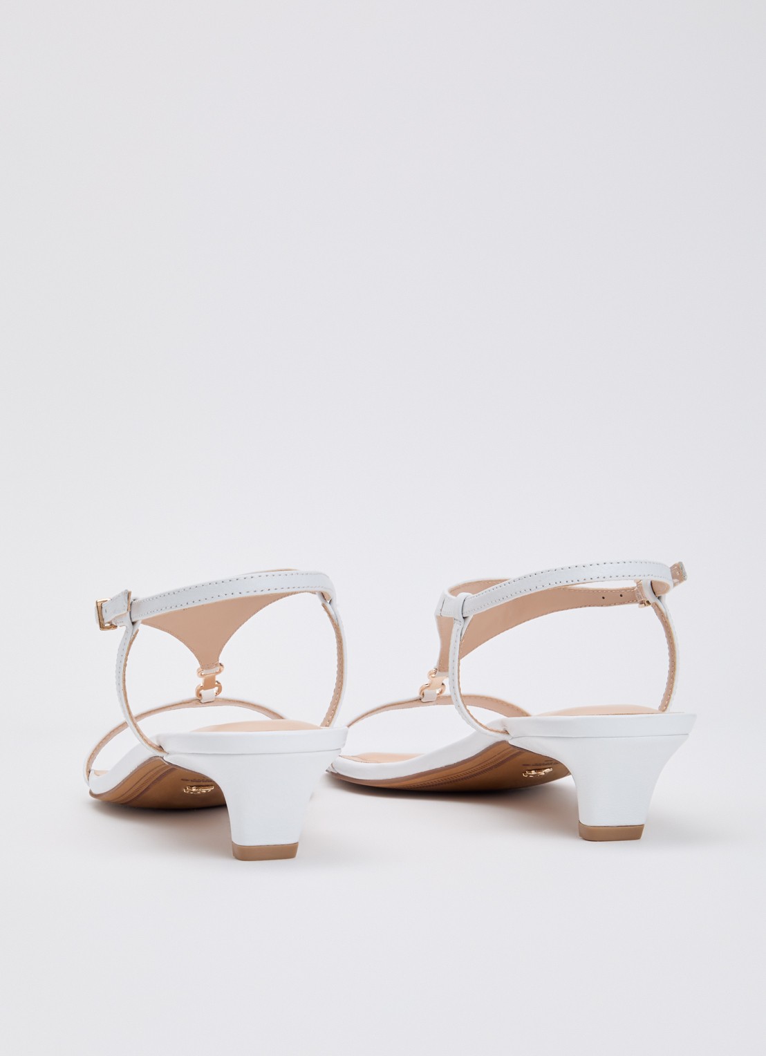 Dune London Monacos sandalette van leer - achterkant 4 wit