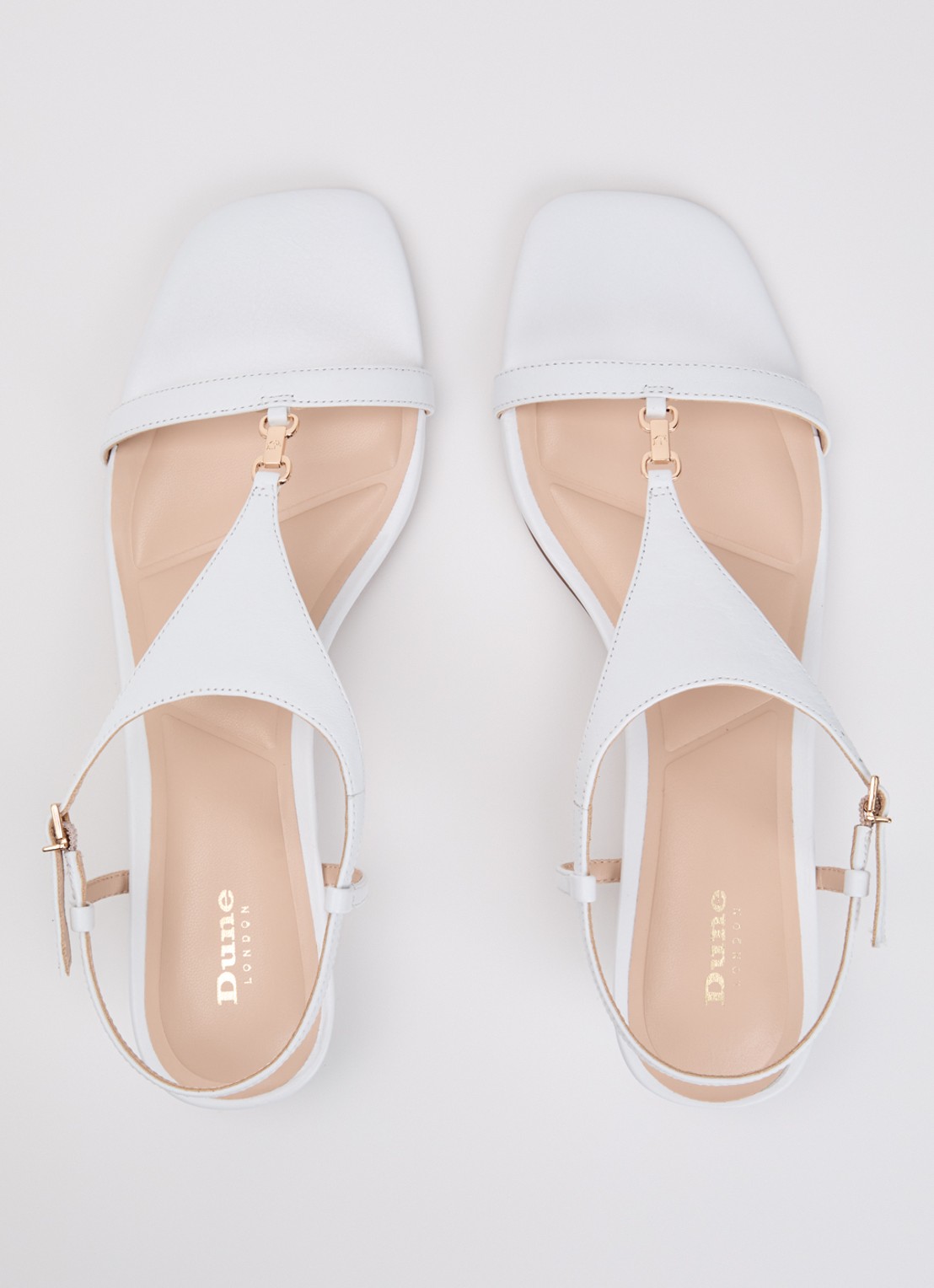 Dune London Monacos sandalette van leer - detail 2 wit