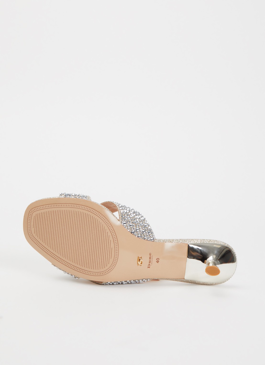 Dune London Monette muiltje met glitter en strass - detail 3 goud