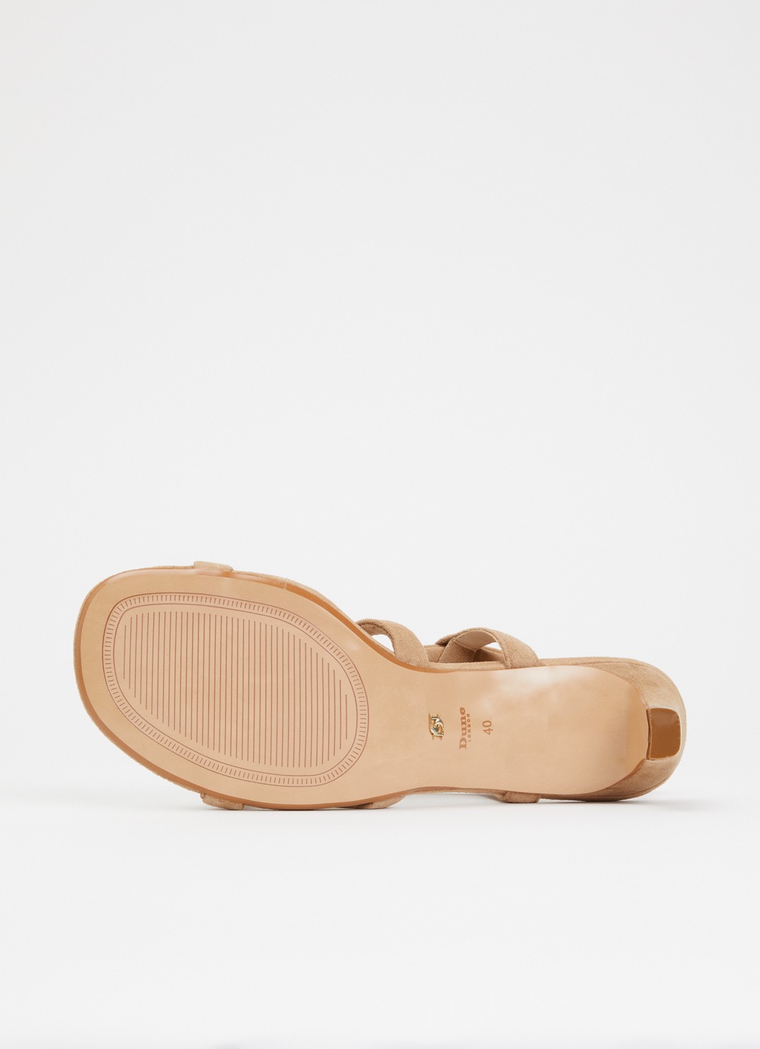 Dune London Motivating sandalette van leer - detail 3 zand