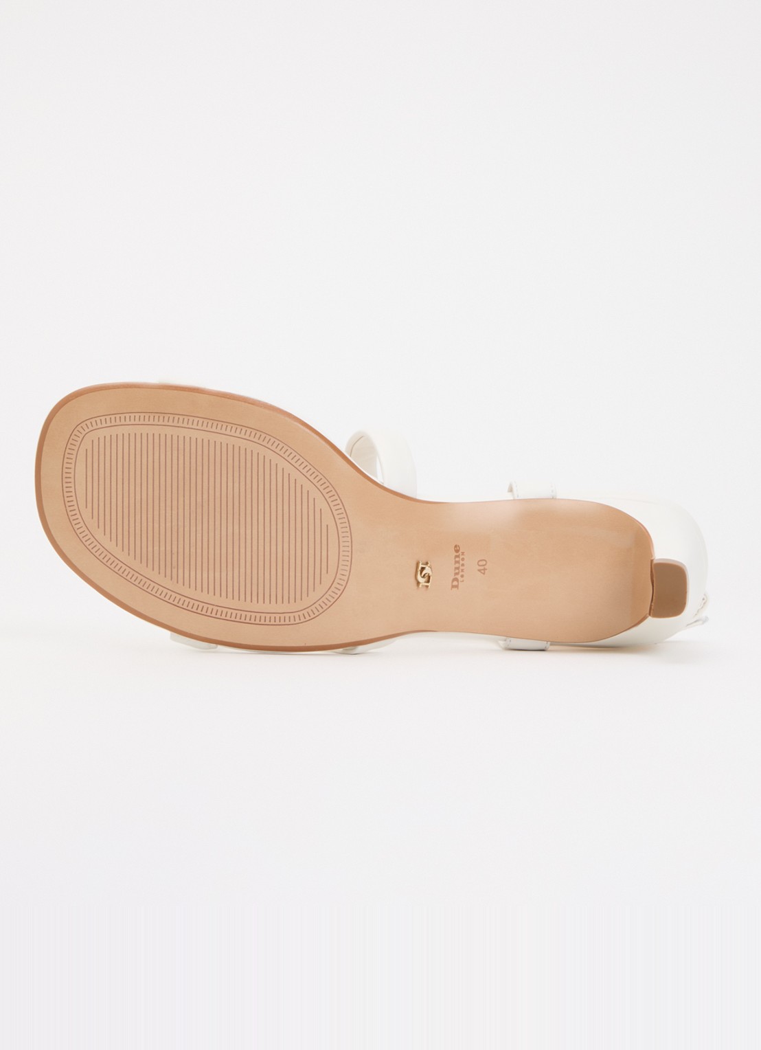 Dune London Motivating sandalette van leer - detail 4 wit