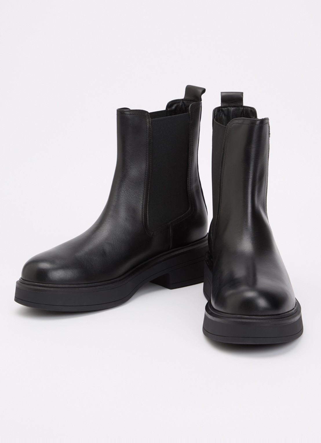 Dune London Palomie chelsea boot van leer - detail zwart
