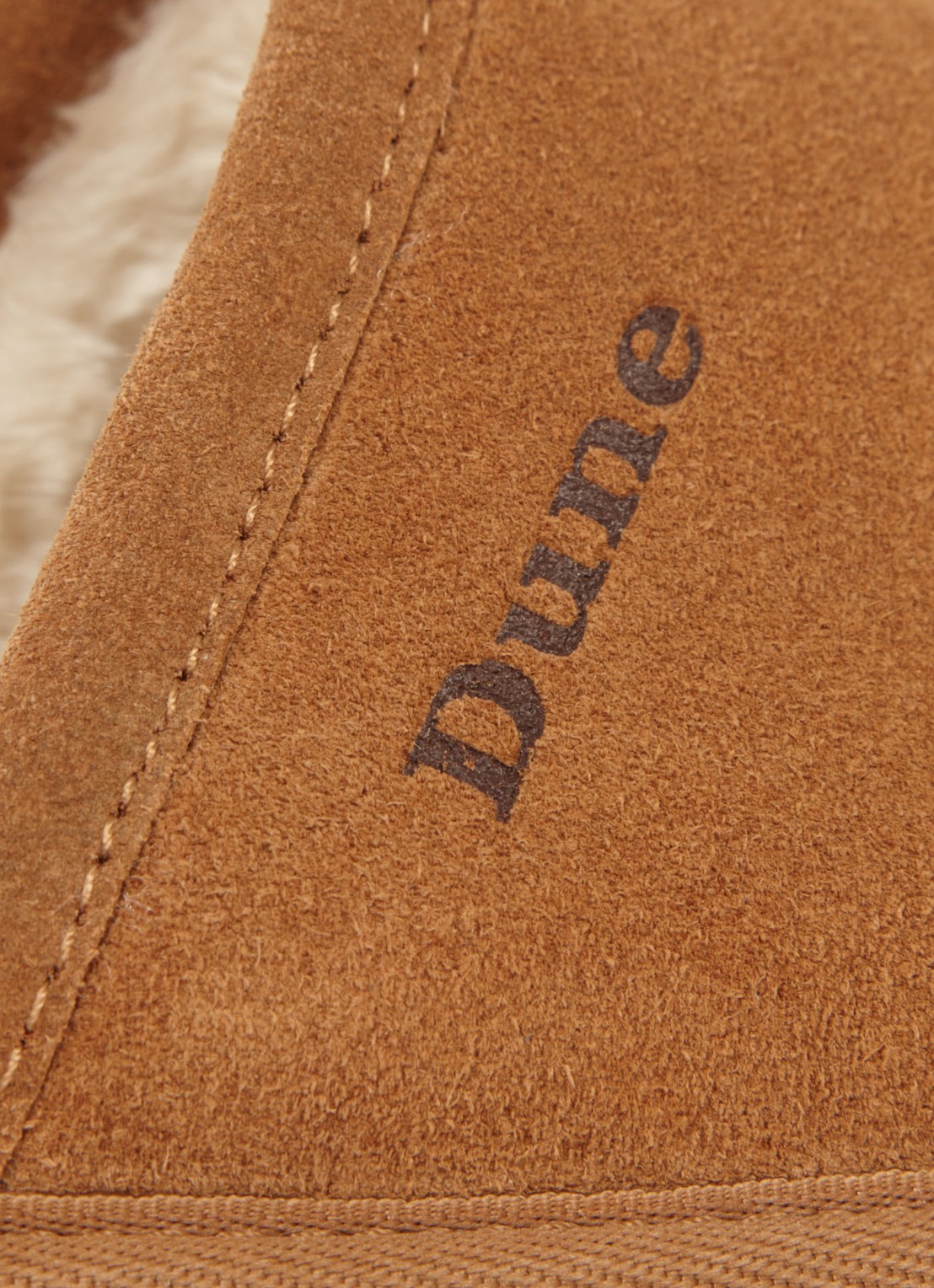 Dune London Pantoffel Flintoff - detail 3 lichtbruin