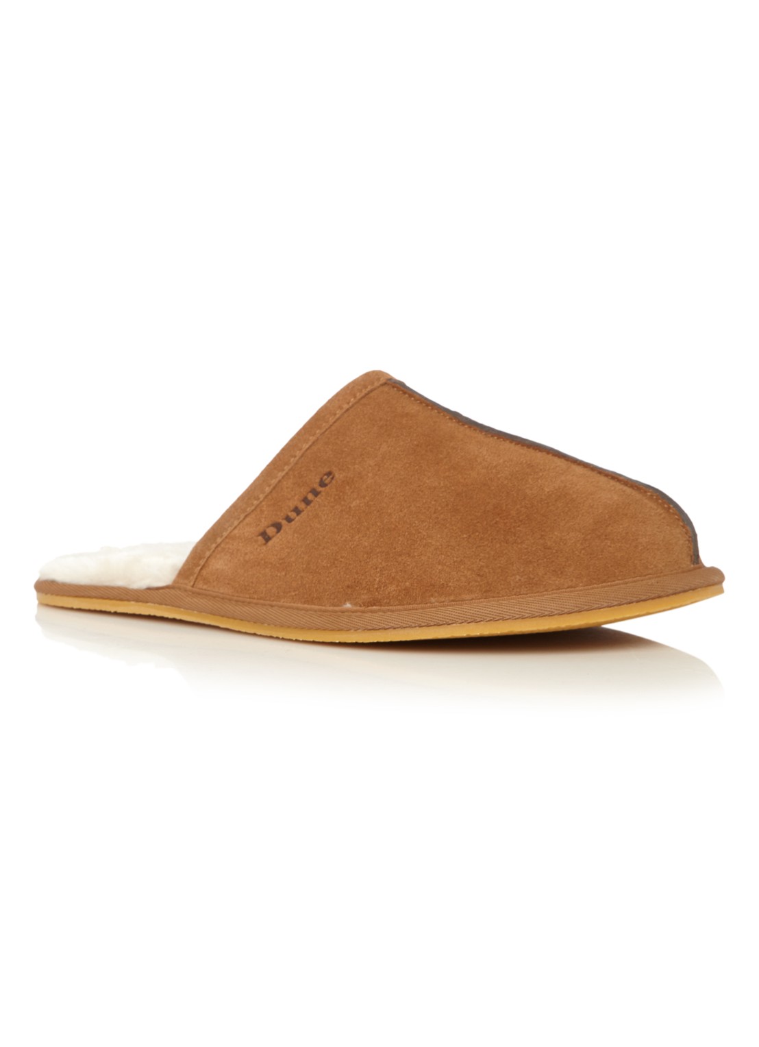 Dune London Pantoffel Flintoff - voorkant 5 lichtbruin