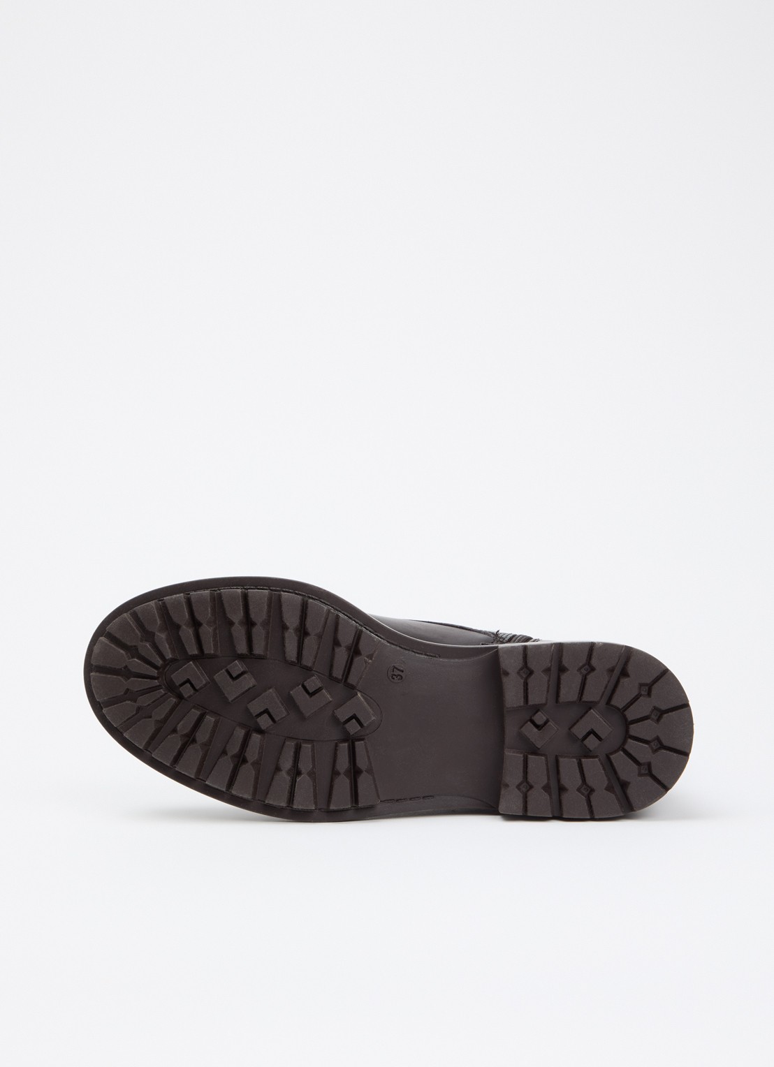 Dune London Patley biker boot van leer - detail 4 donkerbruin