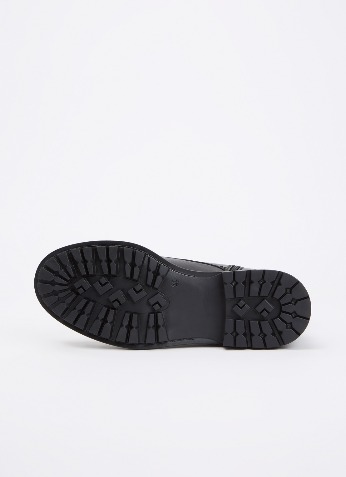 Dune London Patley biker boot van leer - detail 3 zwart