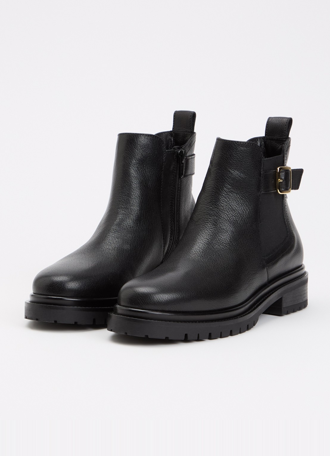 Dune London Paused chelsea boot van leer - detail 3 zwart
