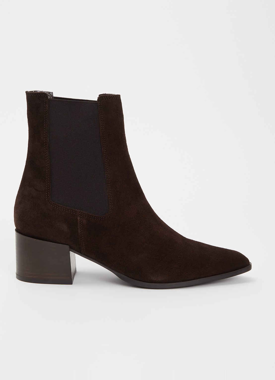Dune London Pimo chelsea boot van leer - voorkant 3 kastanjebruin