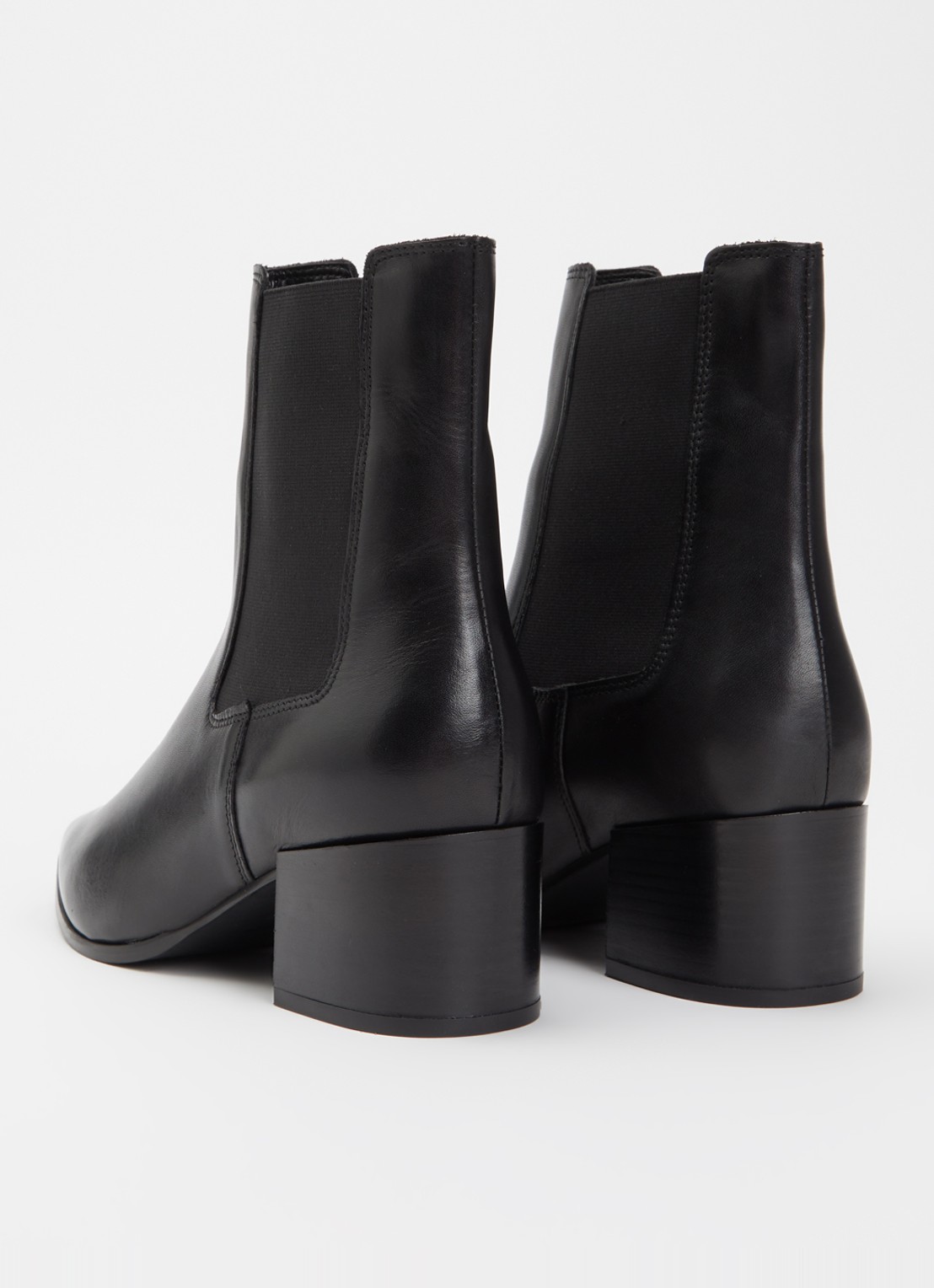 Dune London Pimo chelsea boot van leer - achterkant zwart