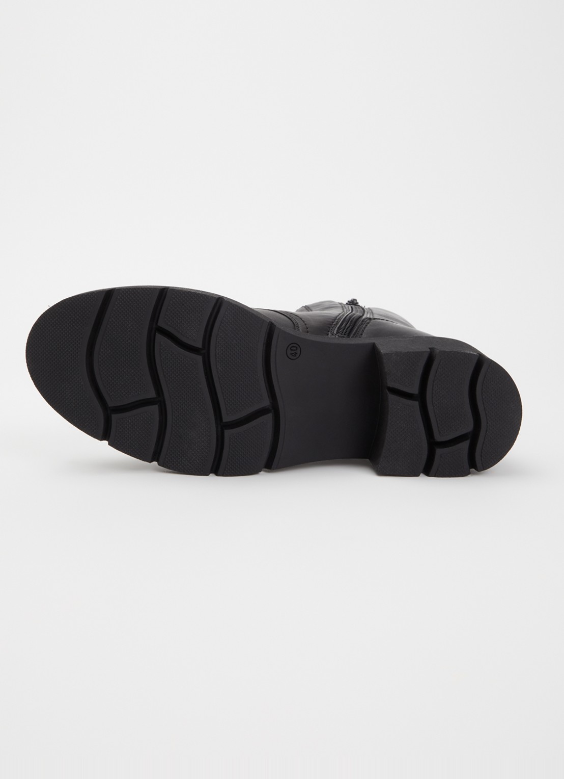 Dune London Pion bikerboot van leer  - detail 2 zwart