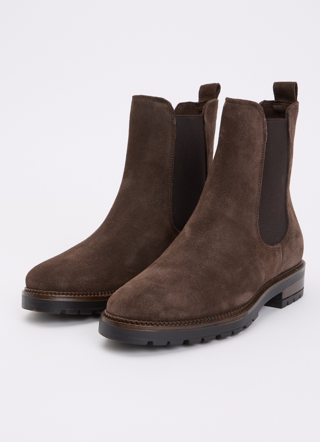 Dune London Poema chelsea boot van leer - detail 3 donkerbruin