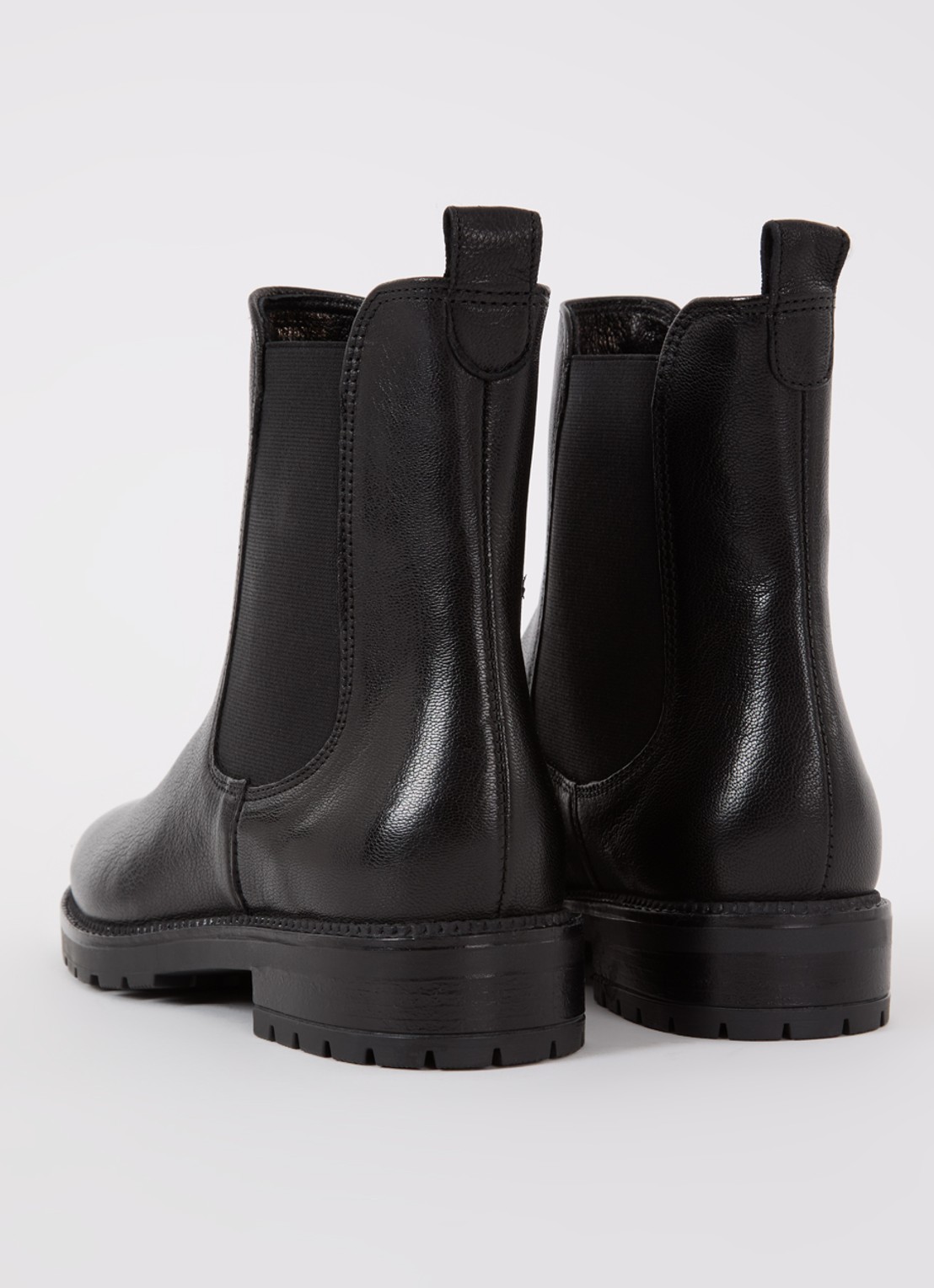 Dune London Poema chelsea boot van leer - achterkant 2 zwart