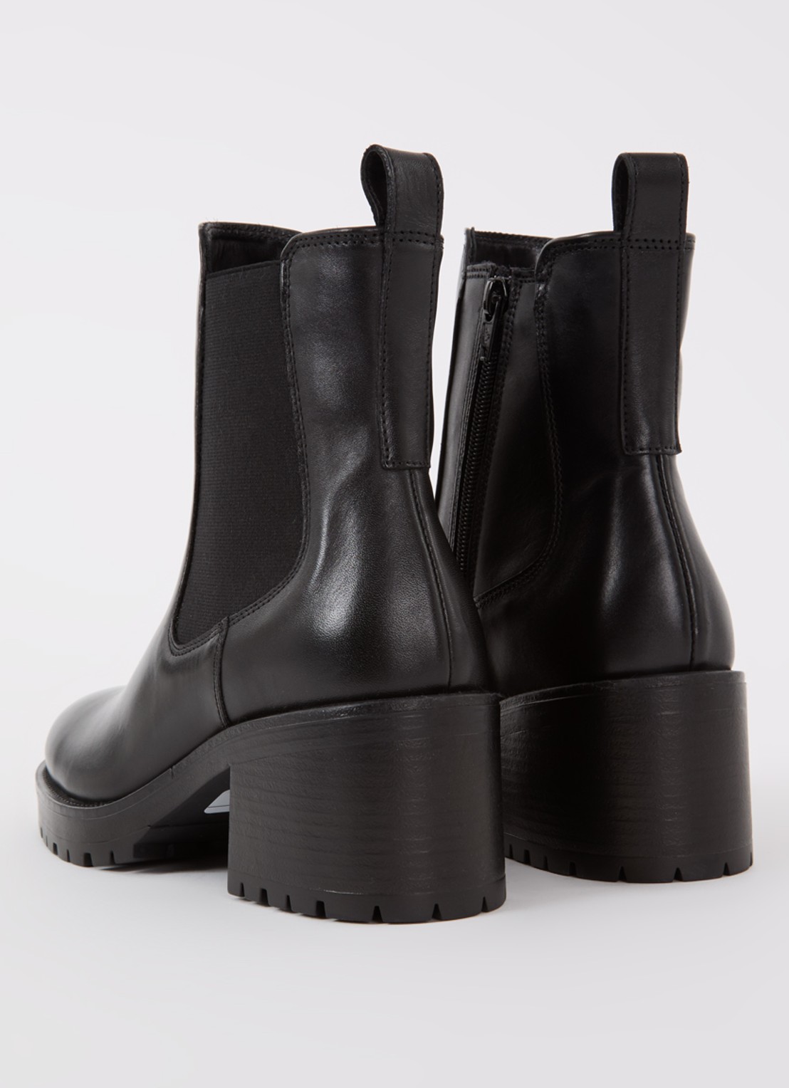 Dune London Positivity chelsea boot van leer - achterkant 4 zwart