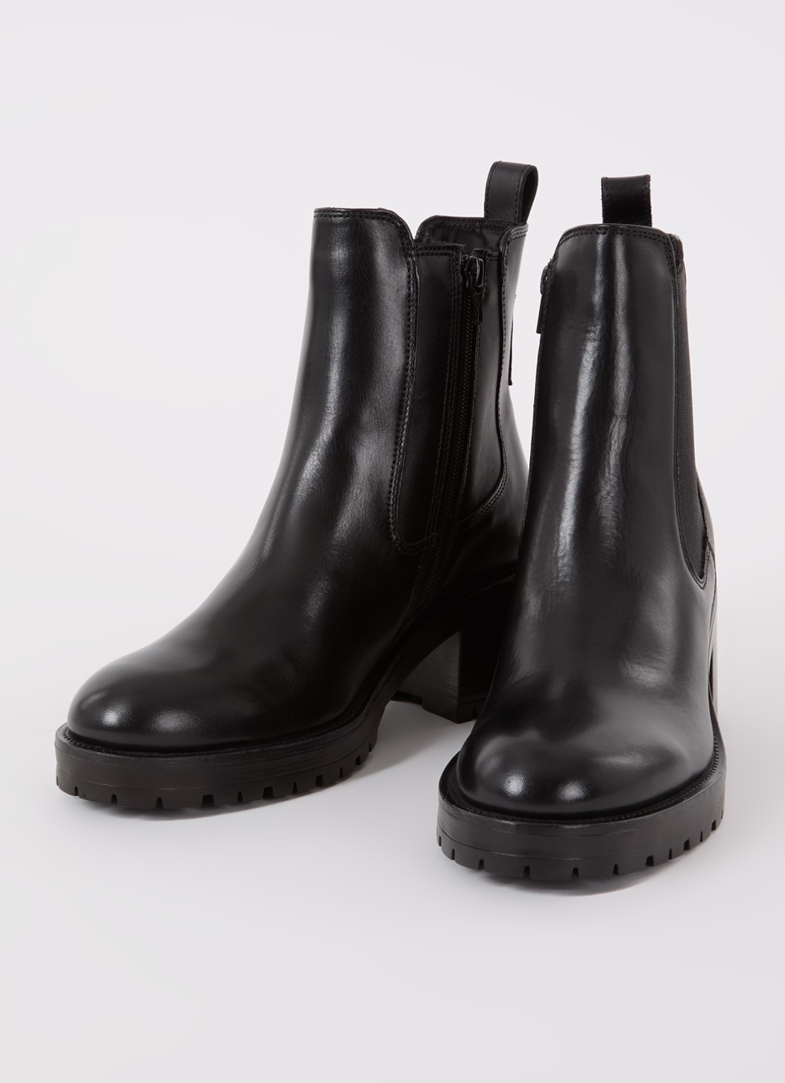 Dune London Positivity chelsea boot van leer - detail 2 zwart