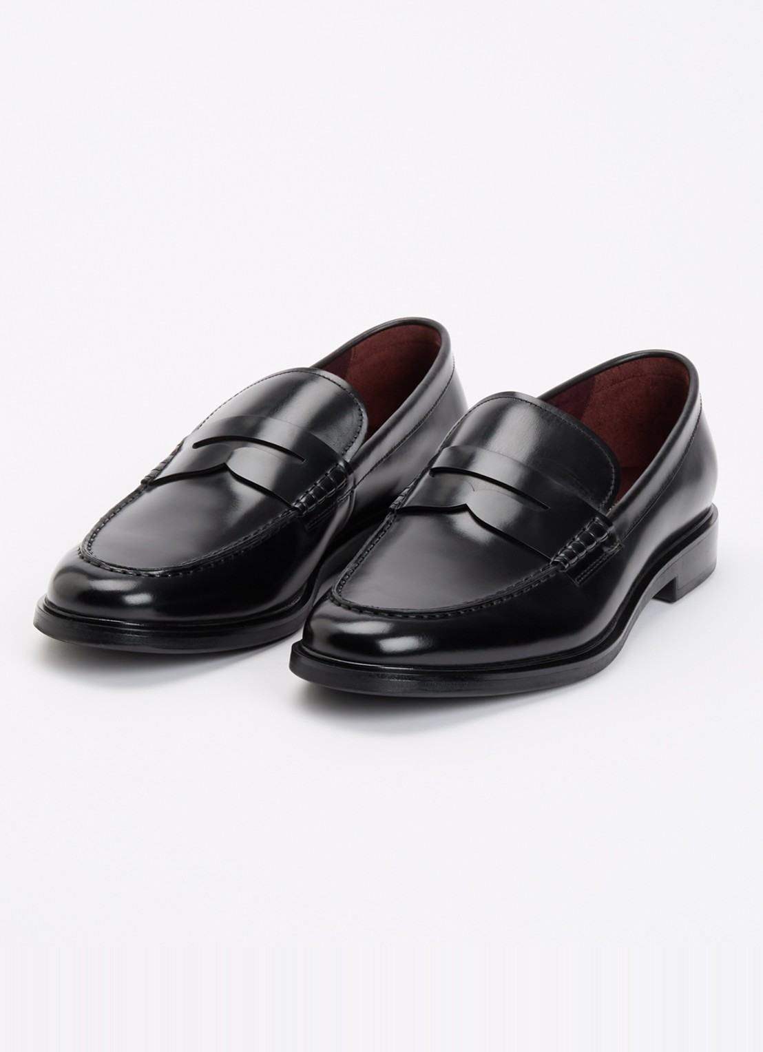 Dune London Sacha loafer van leer - detail 2 zwart