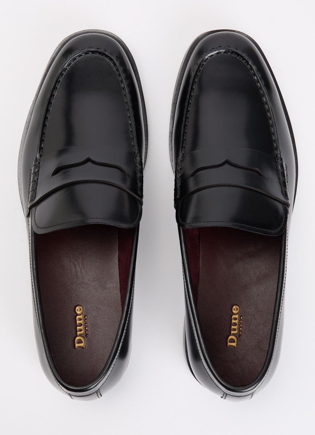 Dune London Sacha loafer van leer - detail 3 zwart