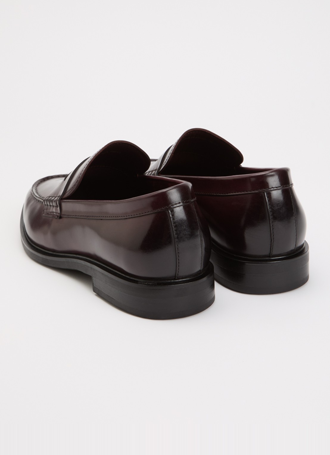 Dune London Sacha loafer van leer - achterkant 5 bordeauxrood