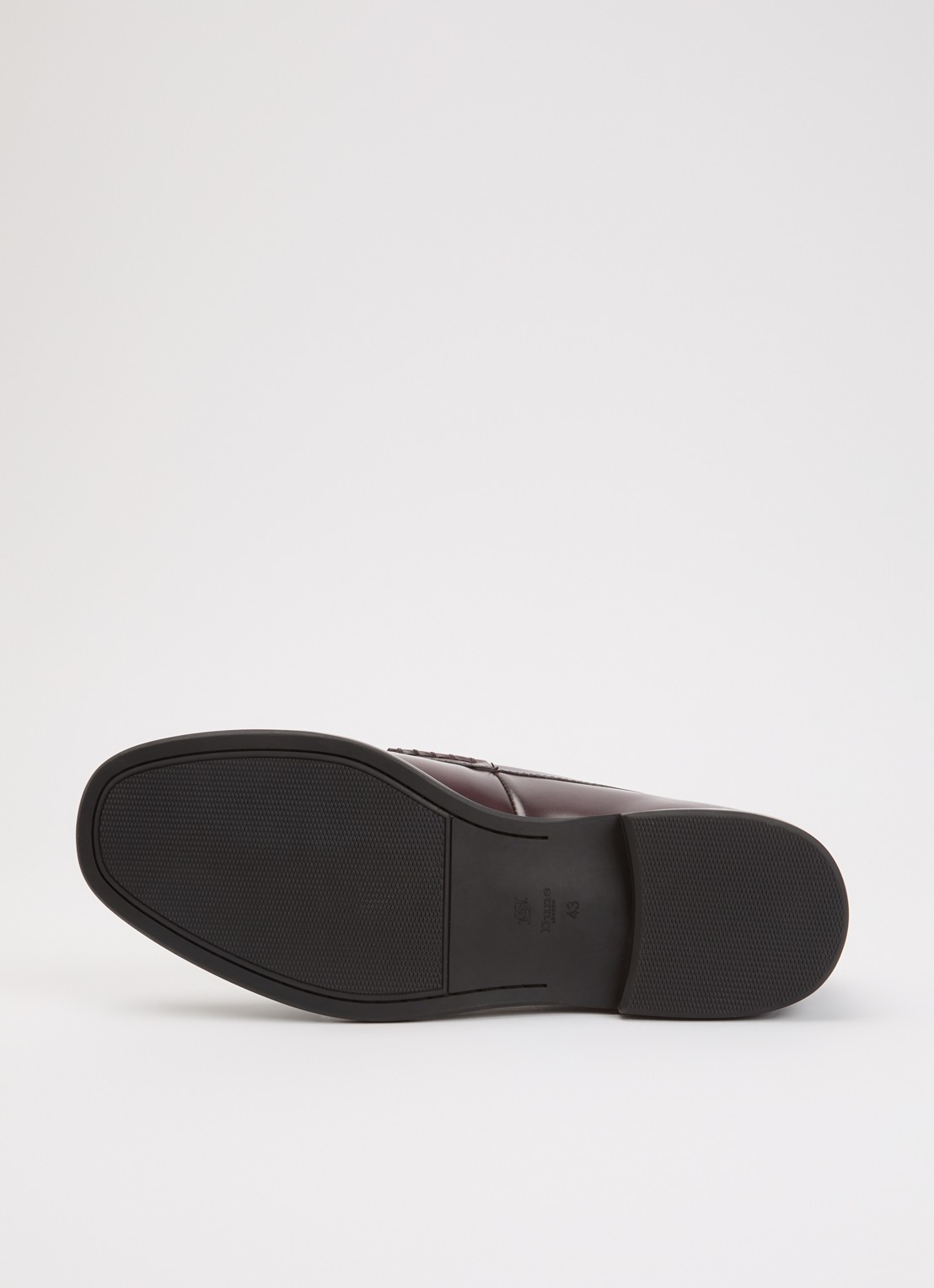 Dune London Sacha loafer van leer - detail 4 bordeauxrood