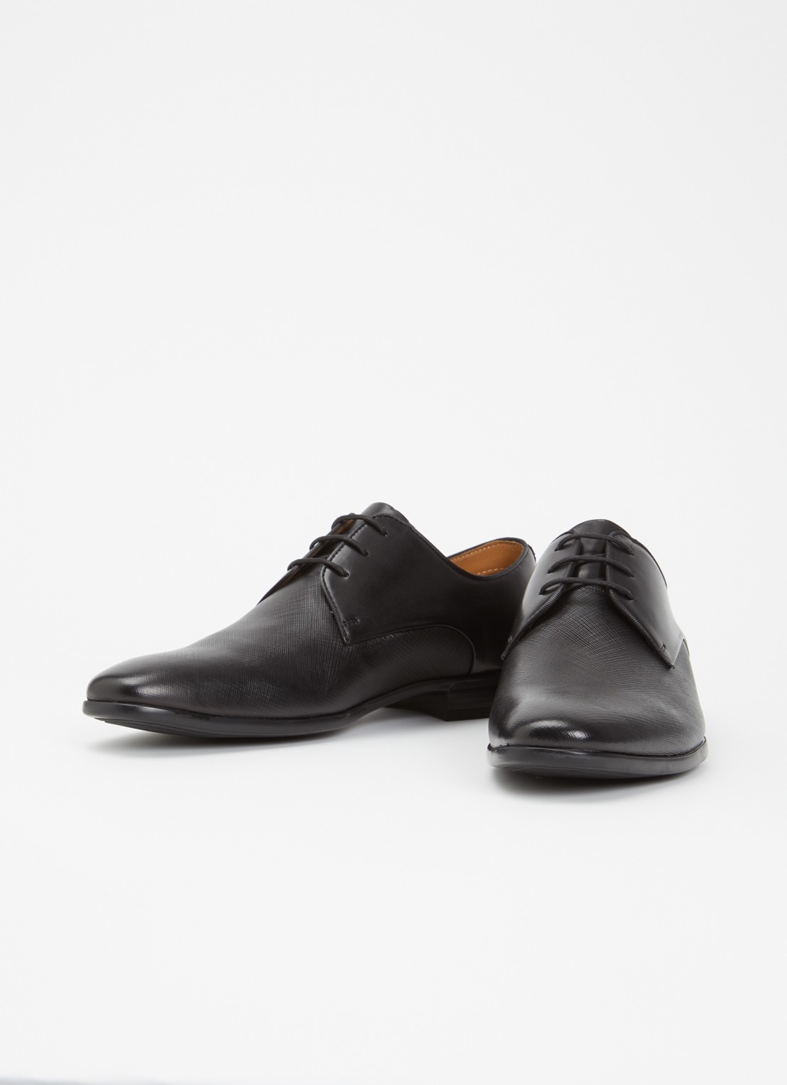 Dune London Saffi veterschoen van leer - detail zwart