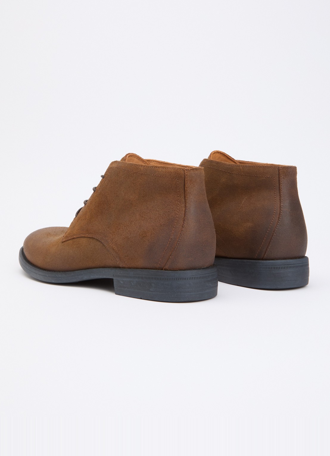 Dune London Sainty veterschoen van leer - achterkant bruin
