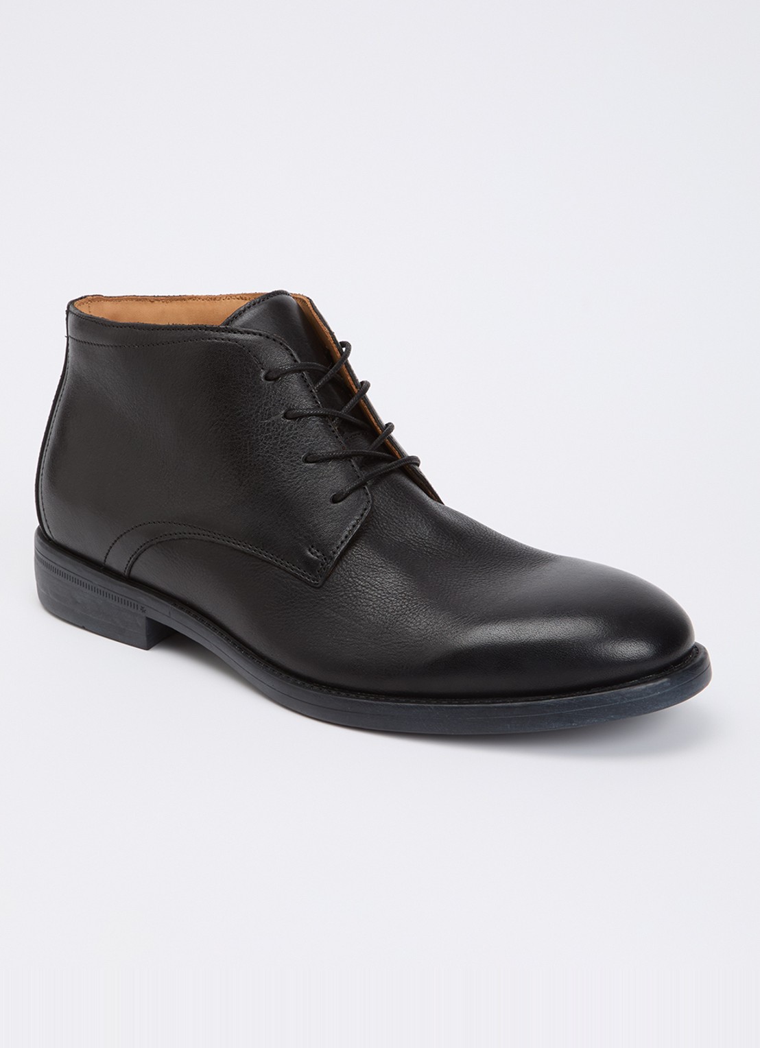 Dune London Sainty veterschoen van leer - voorkant zwart