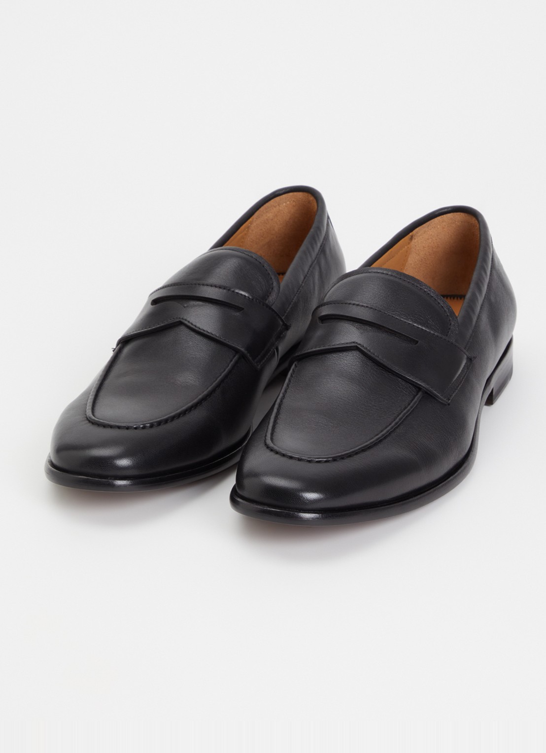 Dune London Salford loafer van leer - detail zwart