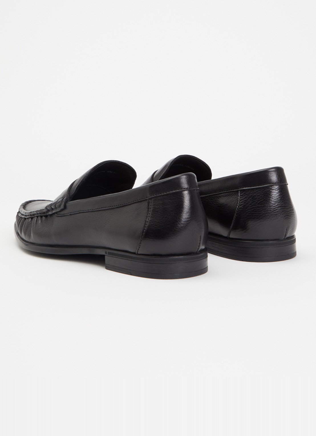 Dune London Sammi loafer van leer  - achterkant zwart