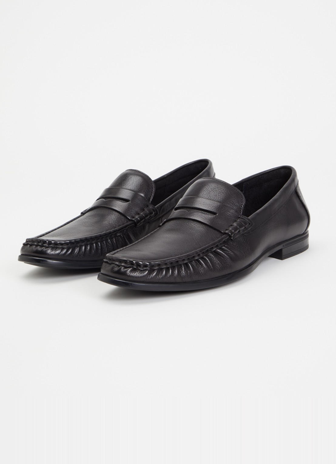 Dune London Sammi loafer van leer  - detail 3 zwart