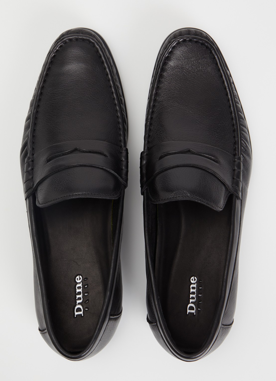 Dune London Sammi loafer van leer  - detail 4 zwart
