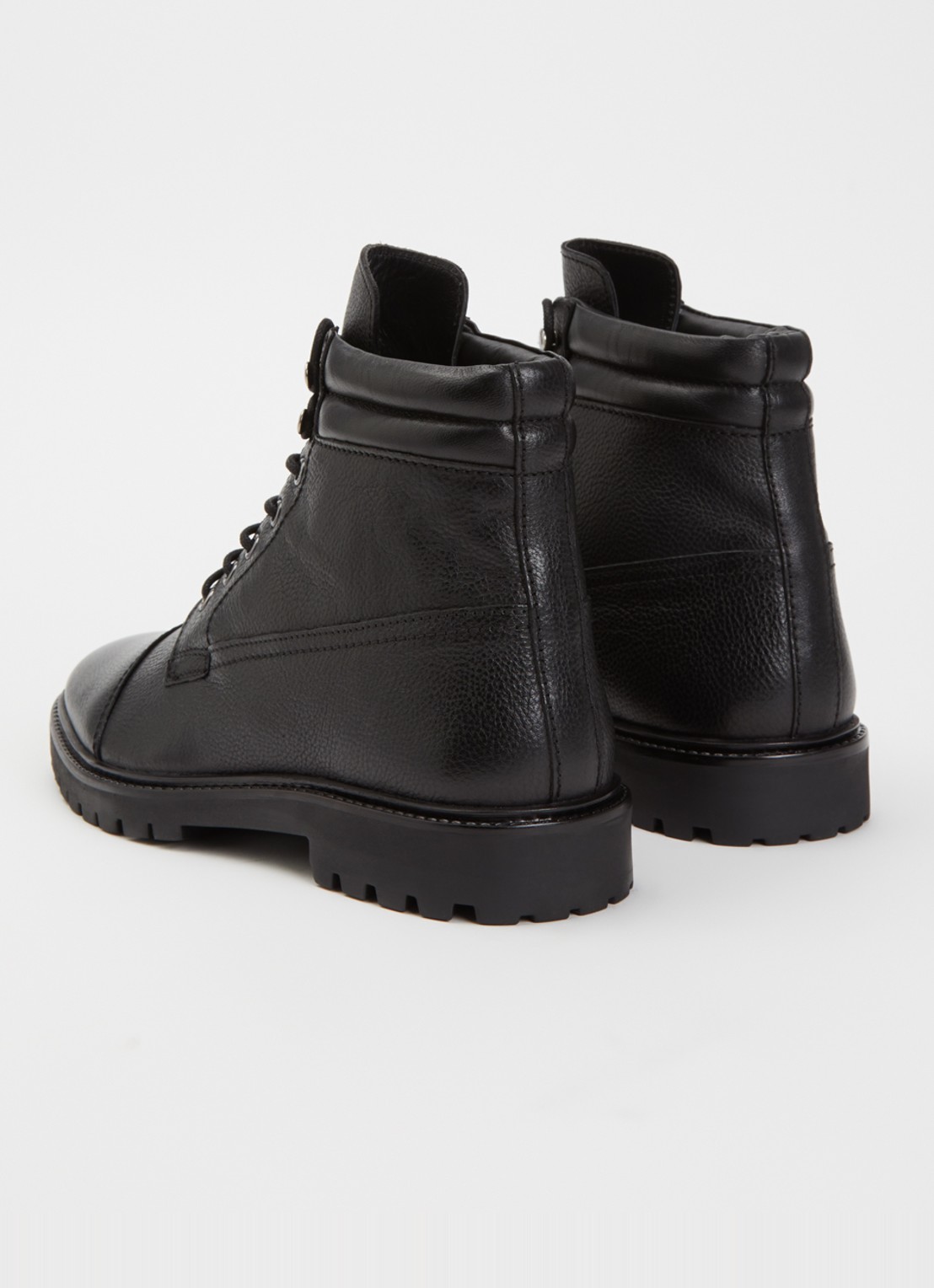 Dune London Sawyeer veterboot van leer - achterkant 2 zwart