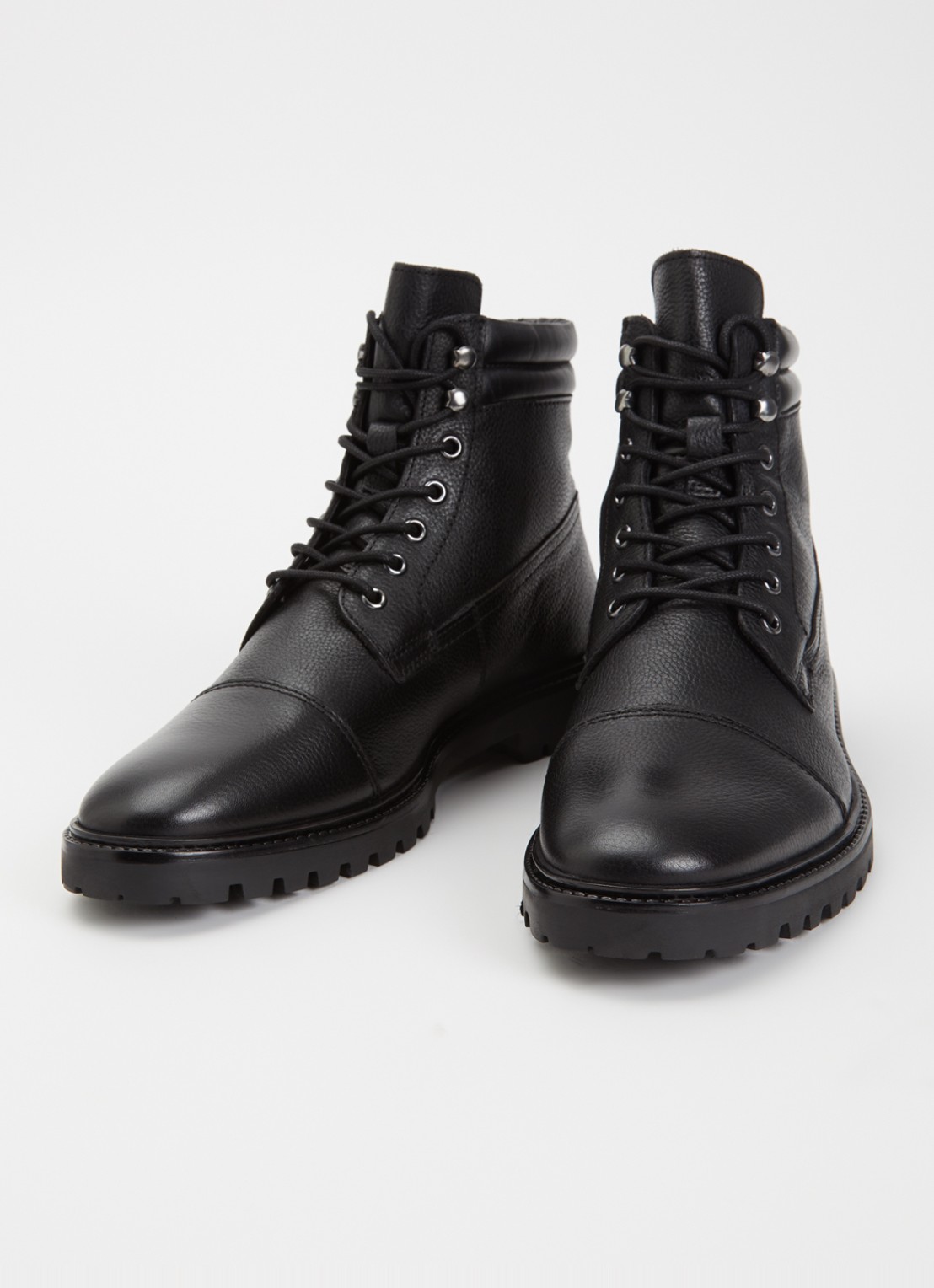 Dune London Sawyeer veterboot van leer - detail 3 zwart
