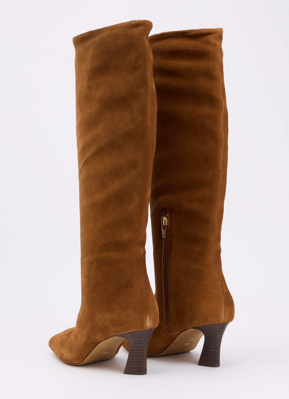 Dune London Selinni laars van leer - achterkant 3 cognac