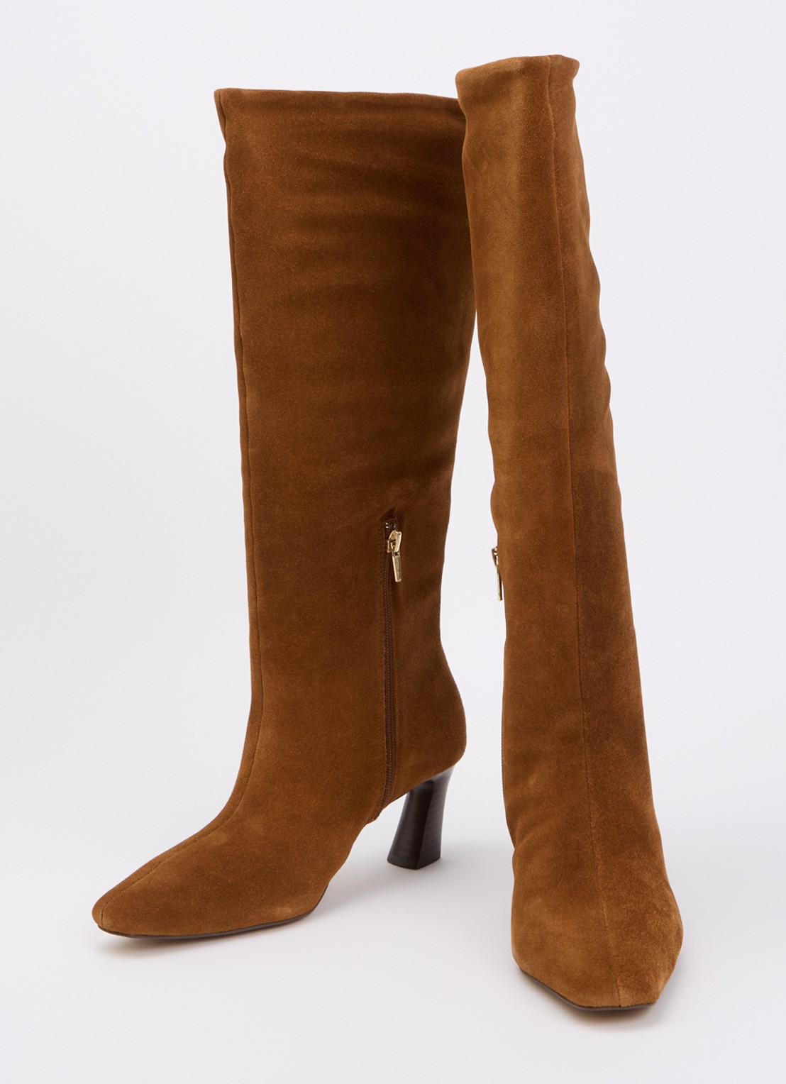 Dune London Selinni laars van leer - detail cognac
