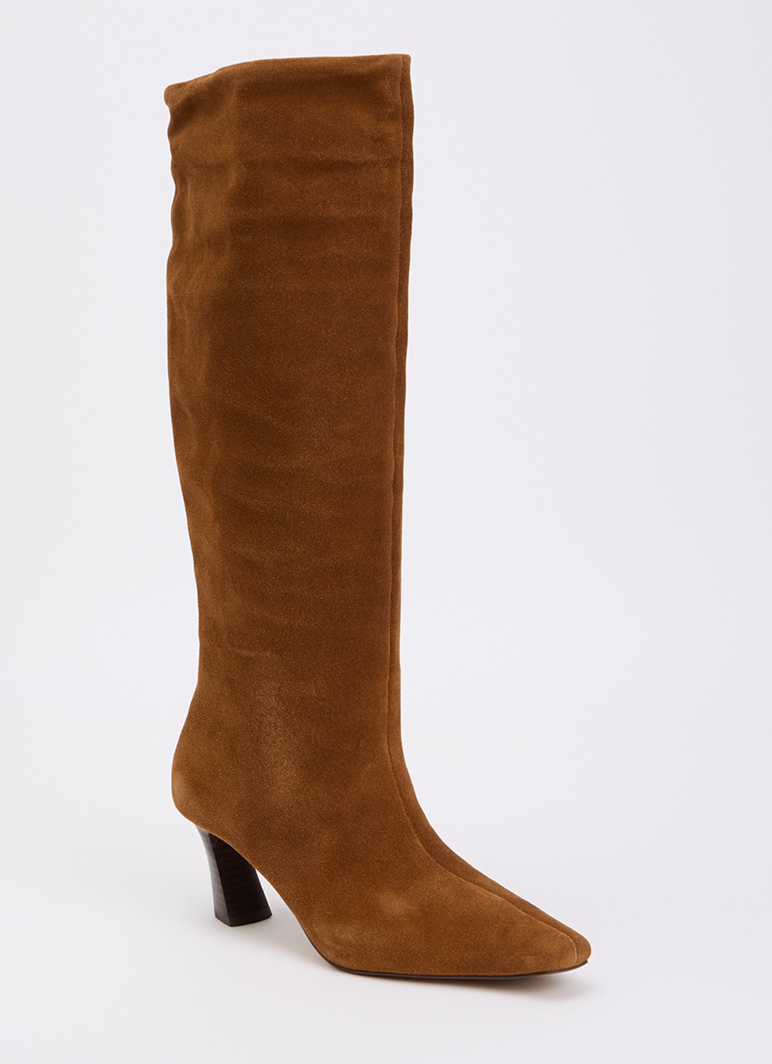Dune London Selinni laars van leer - voorkant 4 cognac