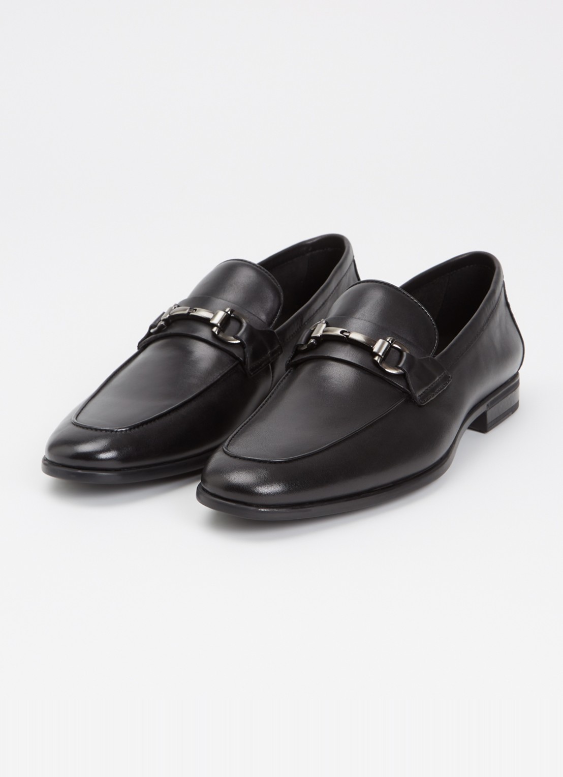 Dune London Seymore loafer van leer met horsebit - detail 3 zwart