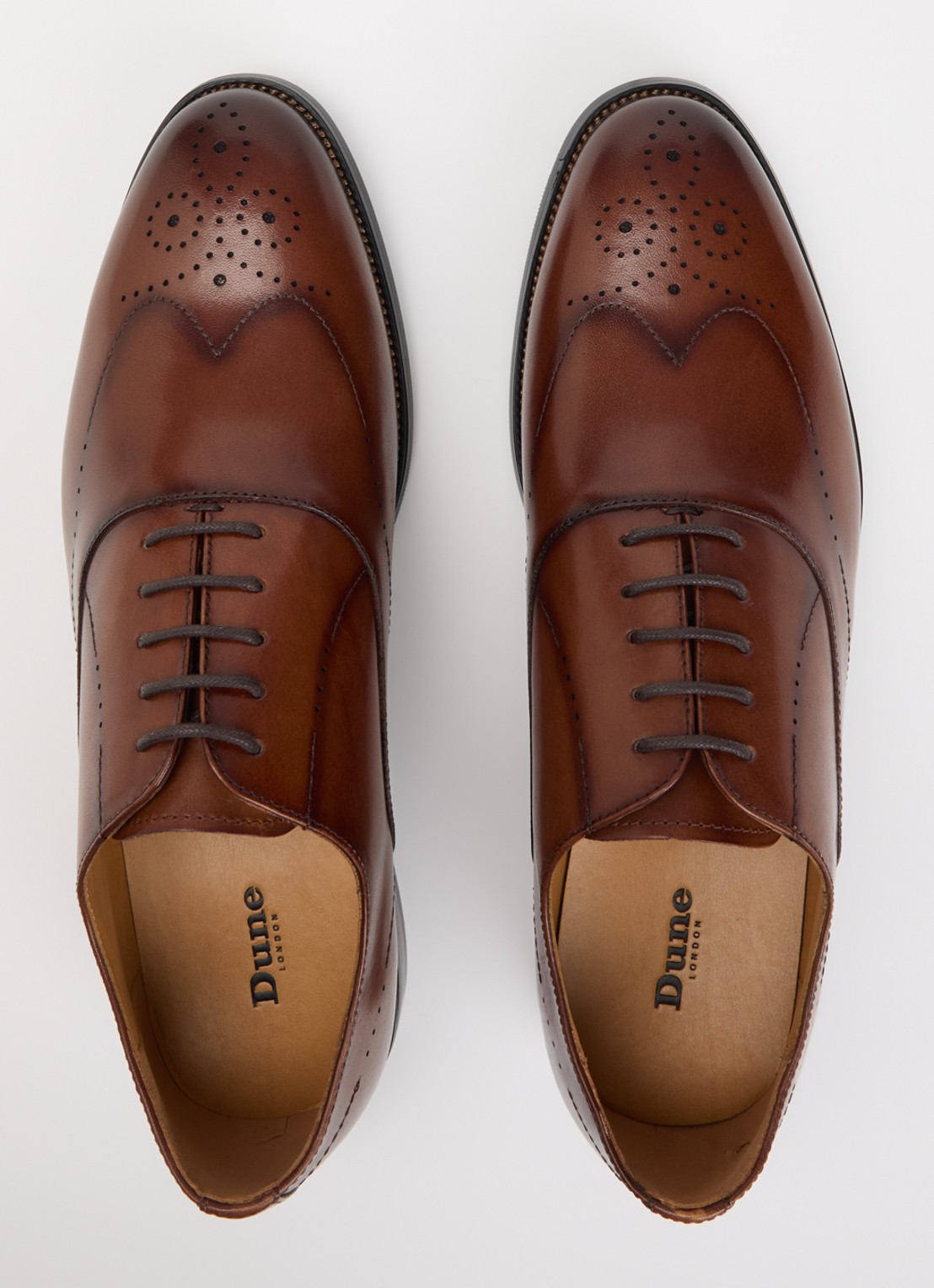 Dune London Shaay veterschoen van leer - detail 3 bruin