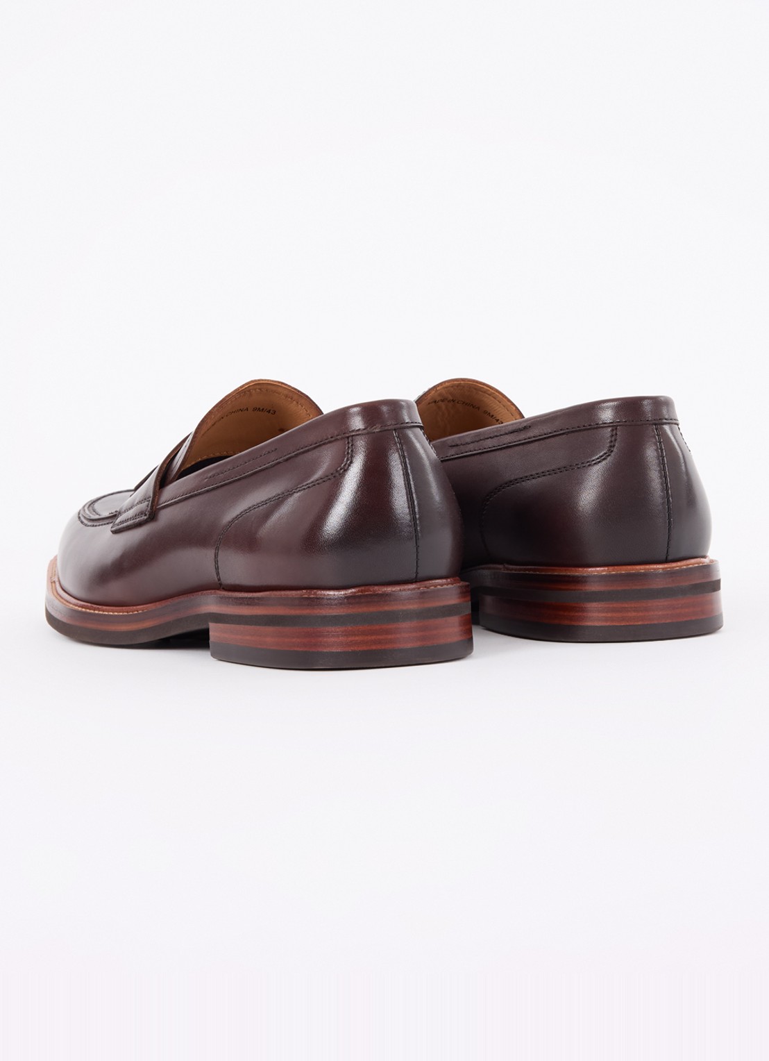 Dune London Shaw loafer  - achterkant 5 donkerbruin