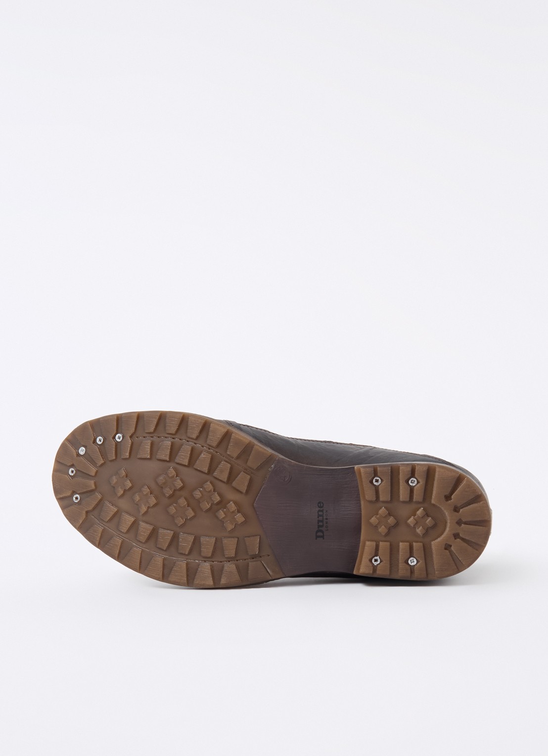 Dune London Simon veterboot van leer - detail 2 donkerbruin