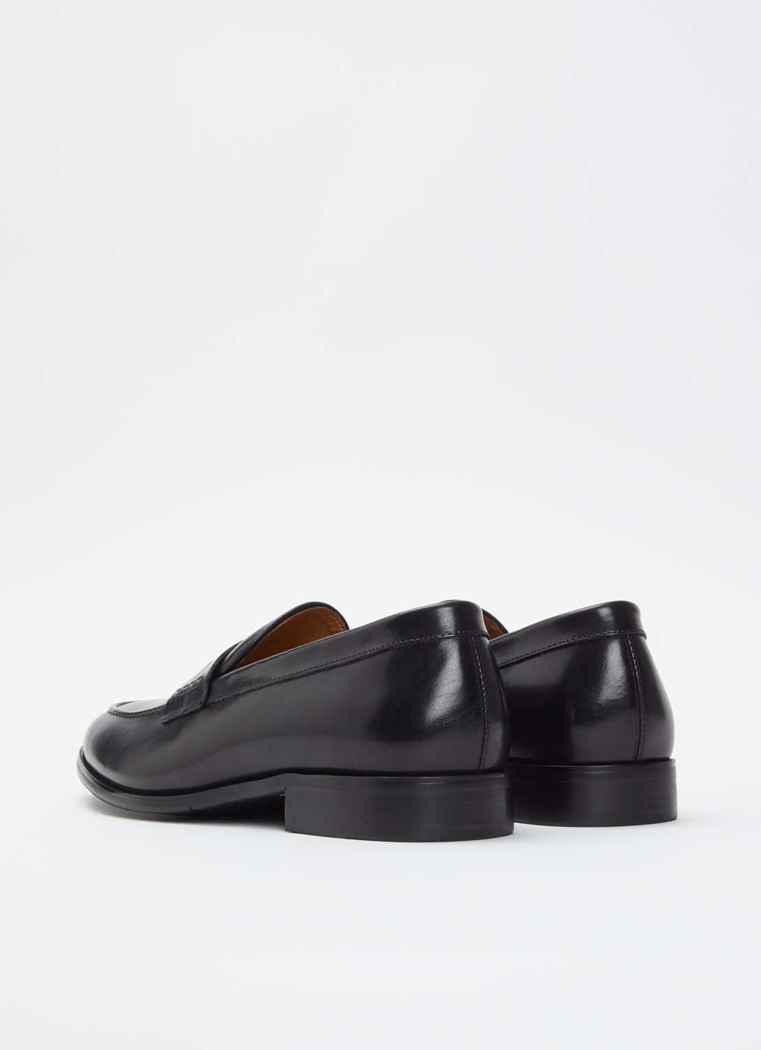 Dune London Skylers loafer van leer - achterkant 2 zwart