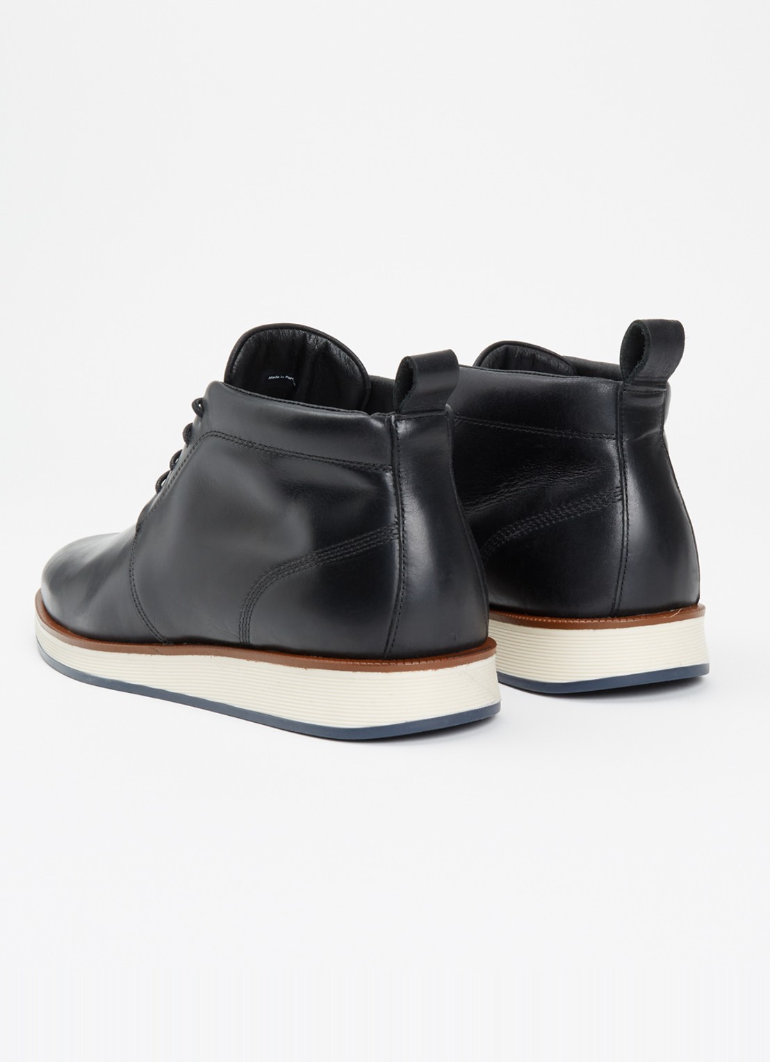 Dune London Smoky veterschoen van leer - achterkant 5 zwart