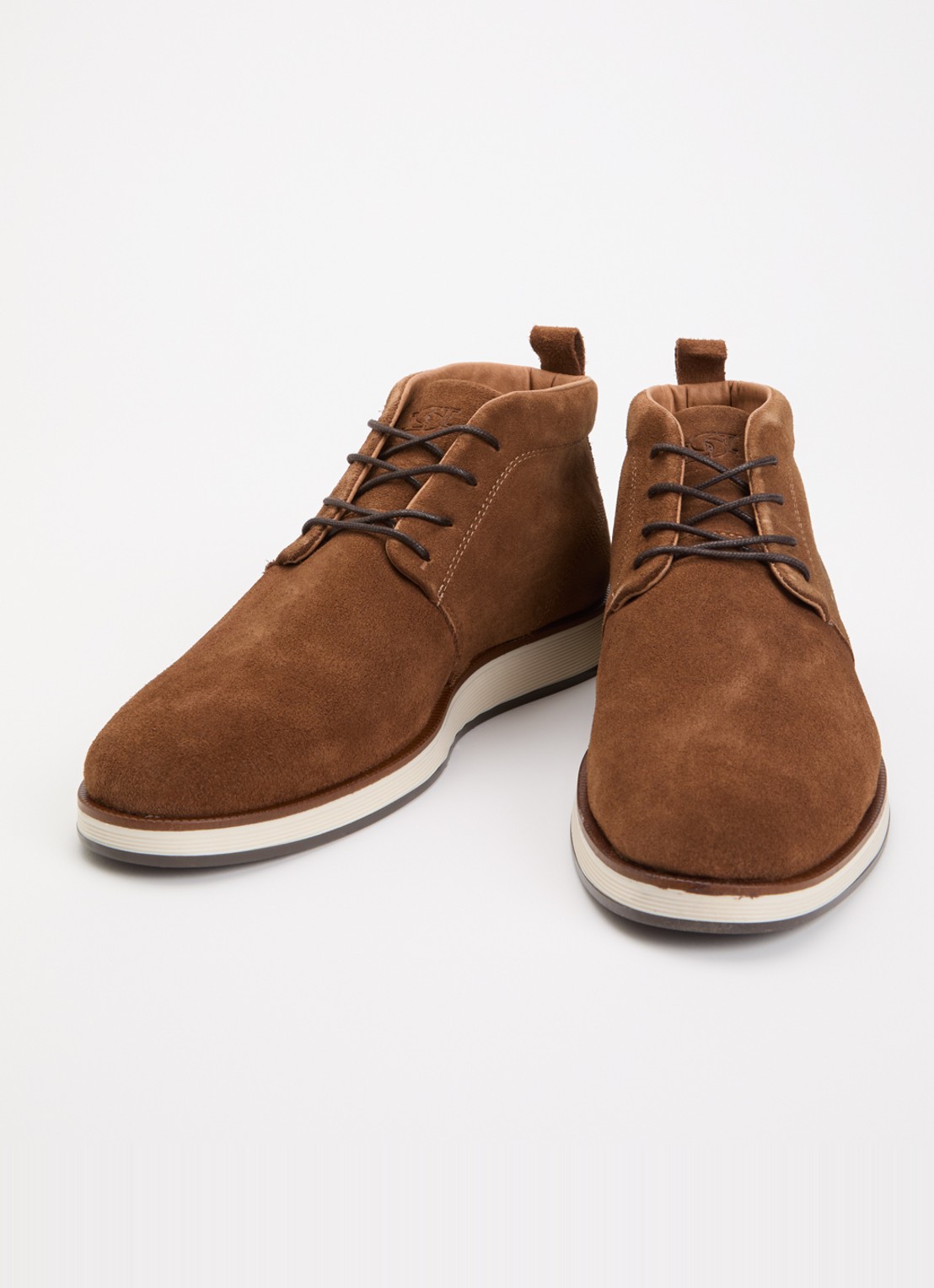 Dune London Smoky veterschoen van leer - detail 2 hazelnootbruin